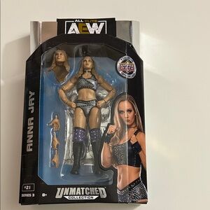 American Eagle Outfitters Wrestling Figure with Black and Silver Attire